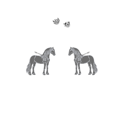Silver Friesian Horse earrings - MEJK Jewellery