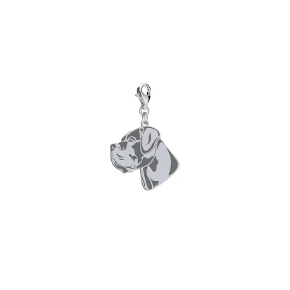 Silver Cane Corso engraved charms - MEJK Jewellery