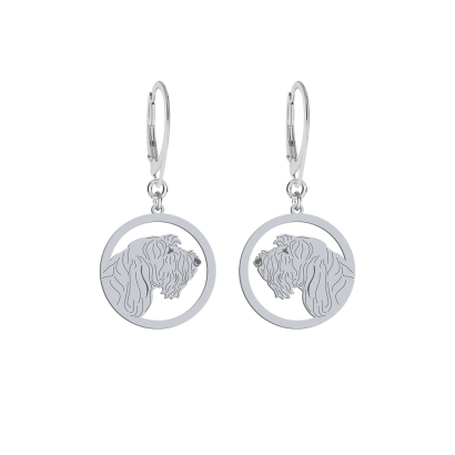 Silver Spinone Italiano earrings, FREE ENGRAVING - MEJK Jewellery