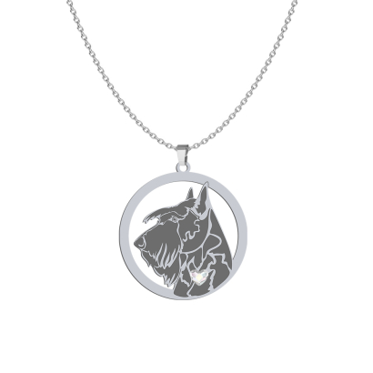 Naszyjnik z grawerem psem Terrier Szkocki srebro - MEJK Jewellery