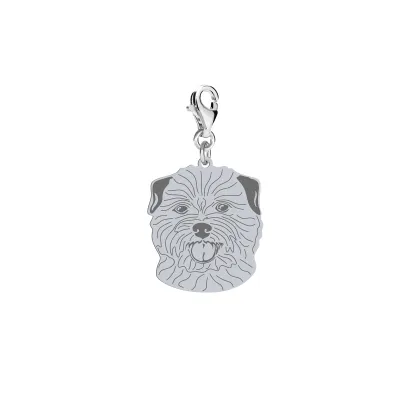 Silver Norfolk terrier engraved charms - MEJK Jewellery