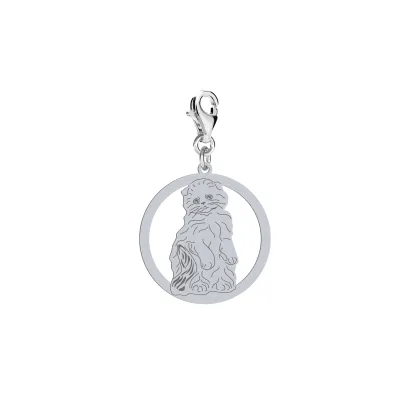 Silver Scottish Fold charms, FREE ENGRAVING - MEJK Jewellery