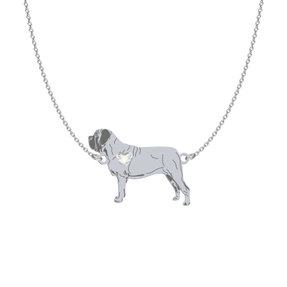 Silver Engish Mastiff necklace, FREE ENGRAVING - MEJK Jewellery