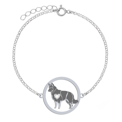 Silver Chodský pes string bracelet, FREE ENGRAVING - MEJK Jewellery
