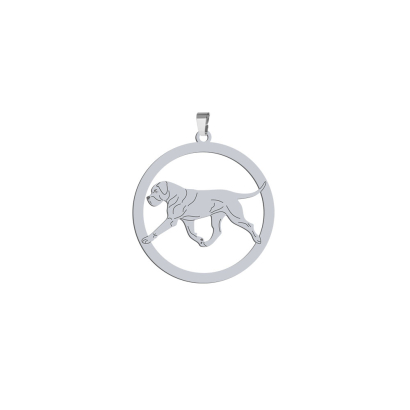 Silver Cane Corso engraved pendant  - MEJK Jewellery