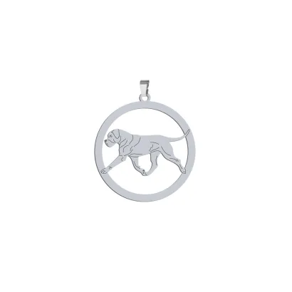 Silver Cane Corso engraved pendant  - MEJK Jewellery
