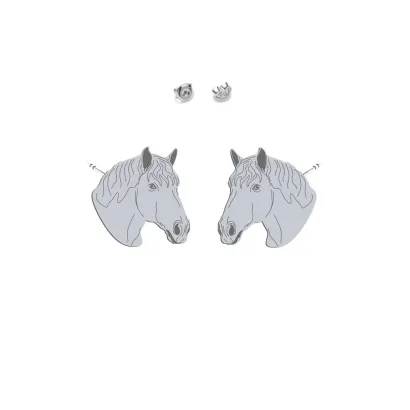 Silver Percheron Horse earrings - MEJK Jewellery