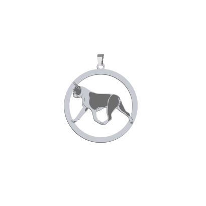 Zawieszka z psem Boston Terrier srebro GRAWER GRATIS - MEJK Jewellery