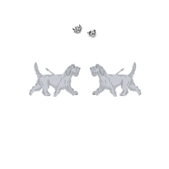 Silver Petit Basset Griffon Vendéen earrings - MEJK Jewellery