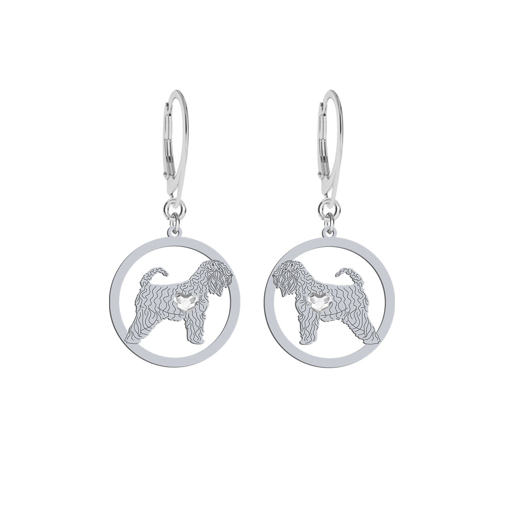Kolczyki z psem Irish Soft-coated Wheaten Terrier srebro GRAWER GRATIS - MEJK Jewellery
