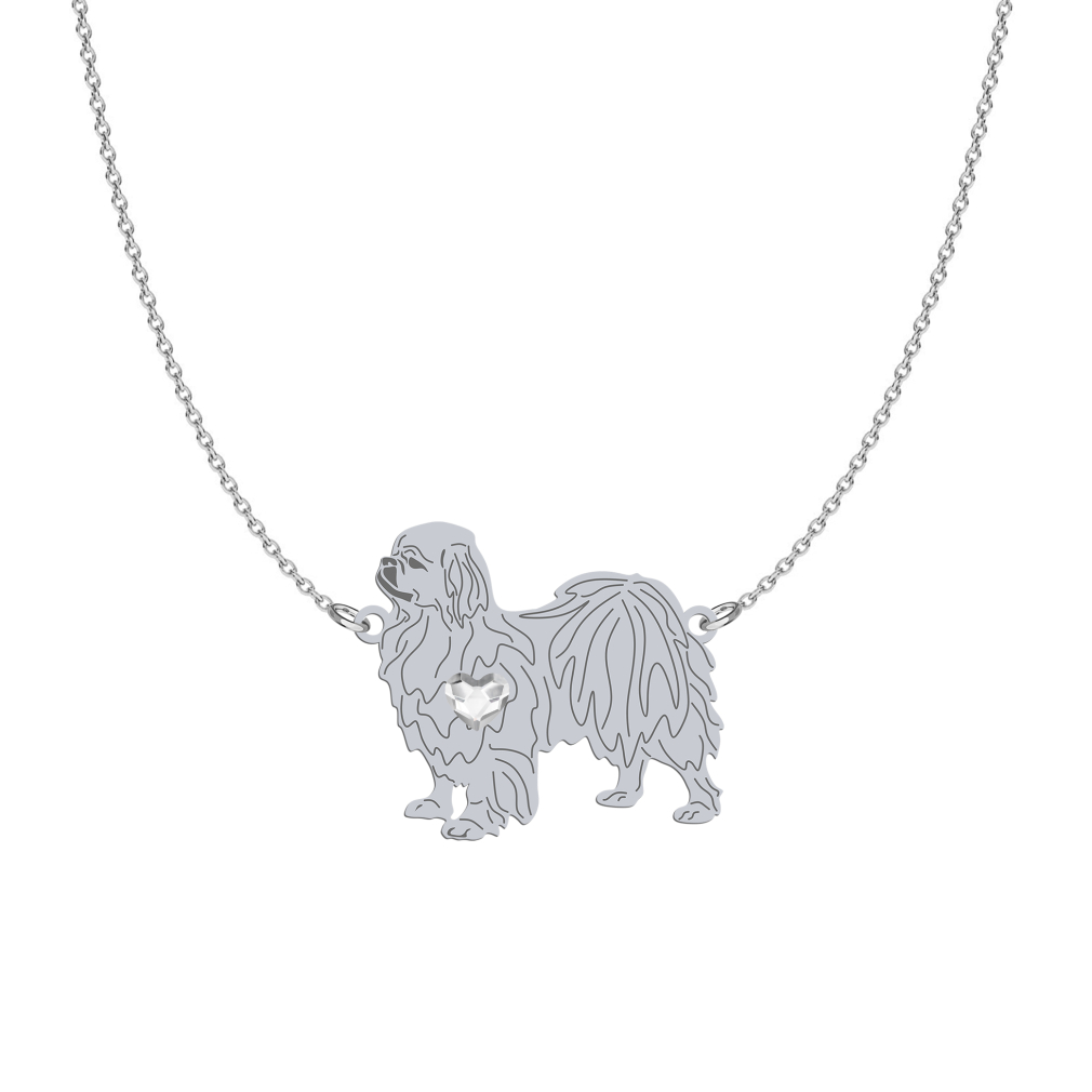 Naszyjnik z psem grawer Tibetan Spaniel srebro - MEJK Jewellery