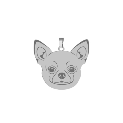 Silver Short-haired Chihuahua pendant, FREE ENGRAVING - MEJK Jewellery