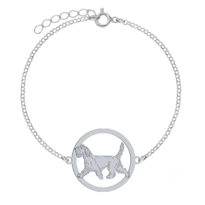 Silver Petit Basset Griffon Vendéen engraved bracelet - MEJK Jewellery