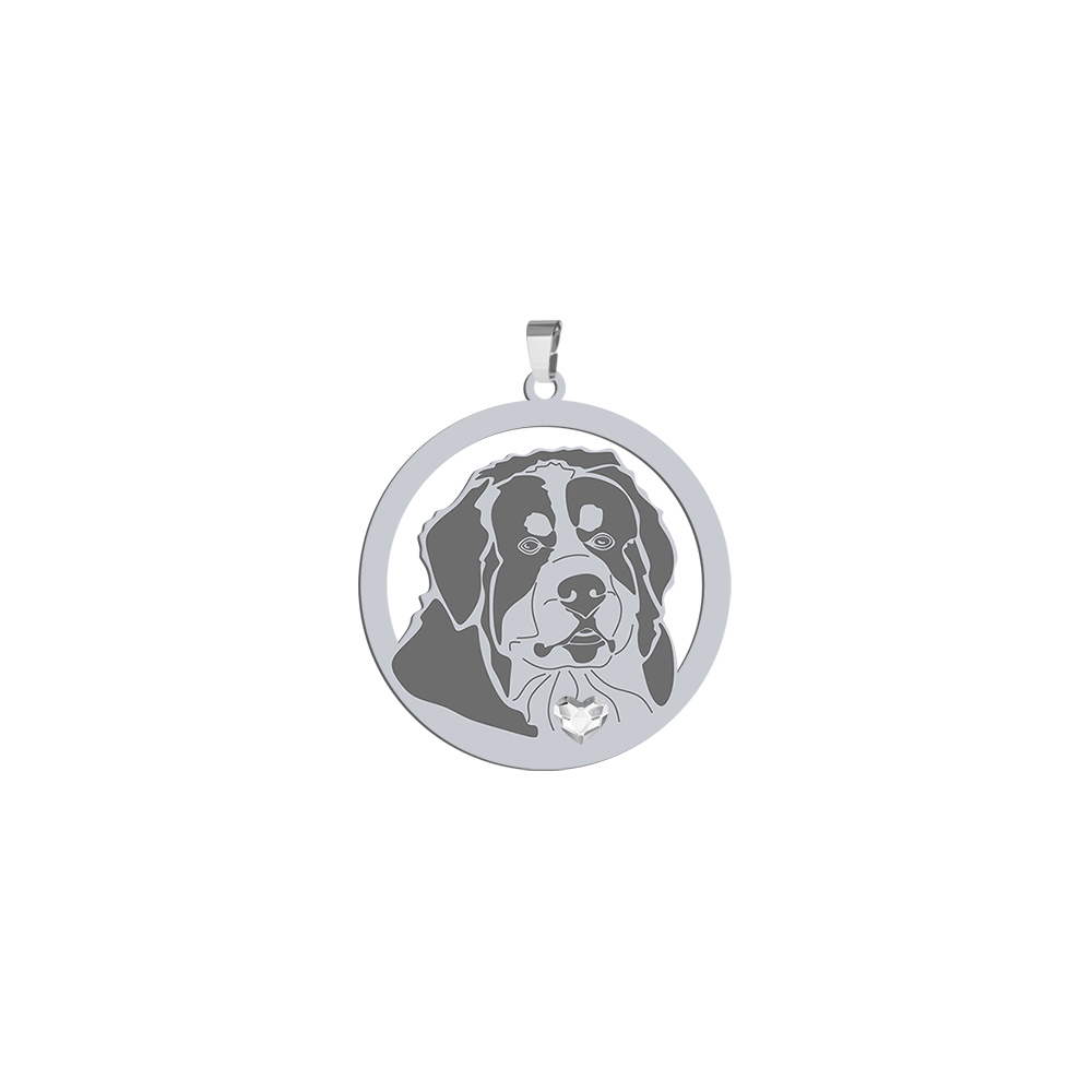 Silver Bernese Mountain Dog pendant - MEJK Jewellery