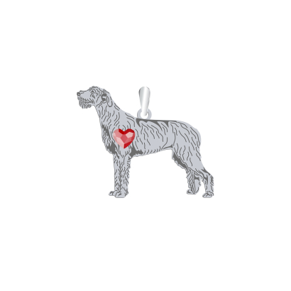 Silver  Irish Wolfhound  engraved pendant - MEJK Jewellery