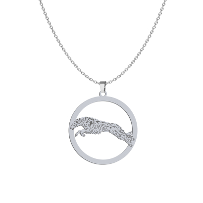 Silver Borzoj necklace, FREE ENGRAVING - MEJK Jewellery