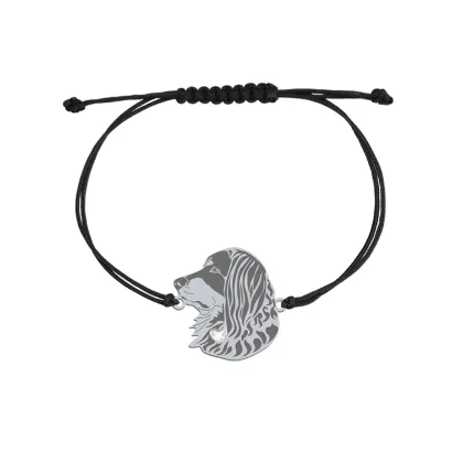 Silver Hovawart engraved string bracelet - MEJK Jewellery