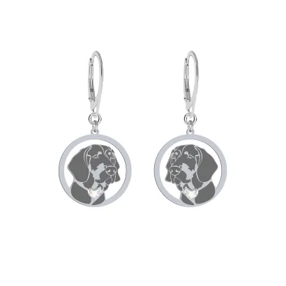 Silver Polish Hunting Dog earrings, FREE ENGRAVING - MEJK Jewellery