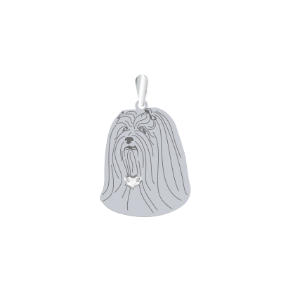 Silver Lhasa Apso pendant, FREE ENGRAVING - MEJK Jewellery