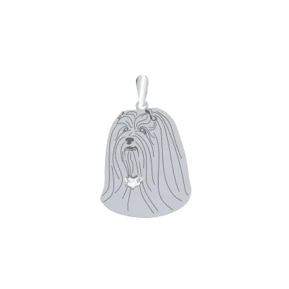 Silver Lhasa Apso pendant, FREE ENGRAVING - MEJK Jewellery