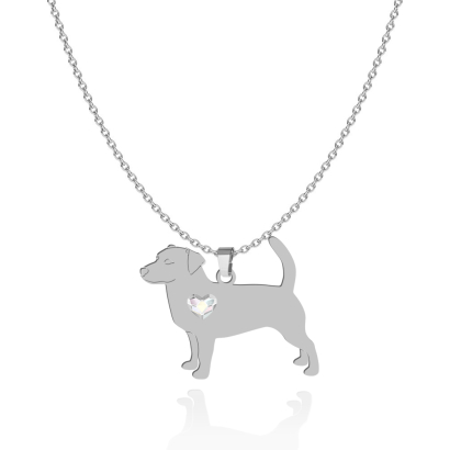 Silver Short-haired Jack Russell Terrier engraved necklace - MEJK Jewellery