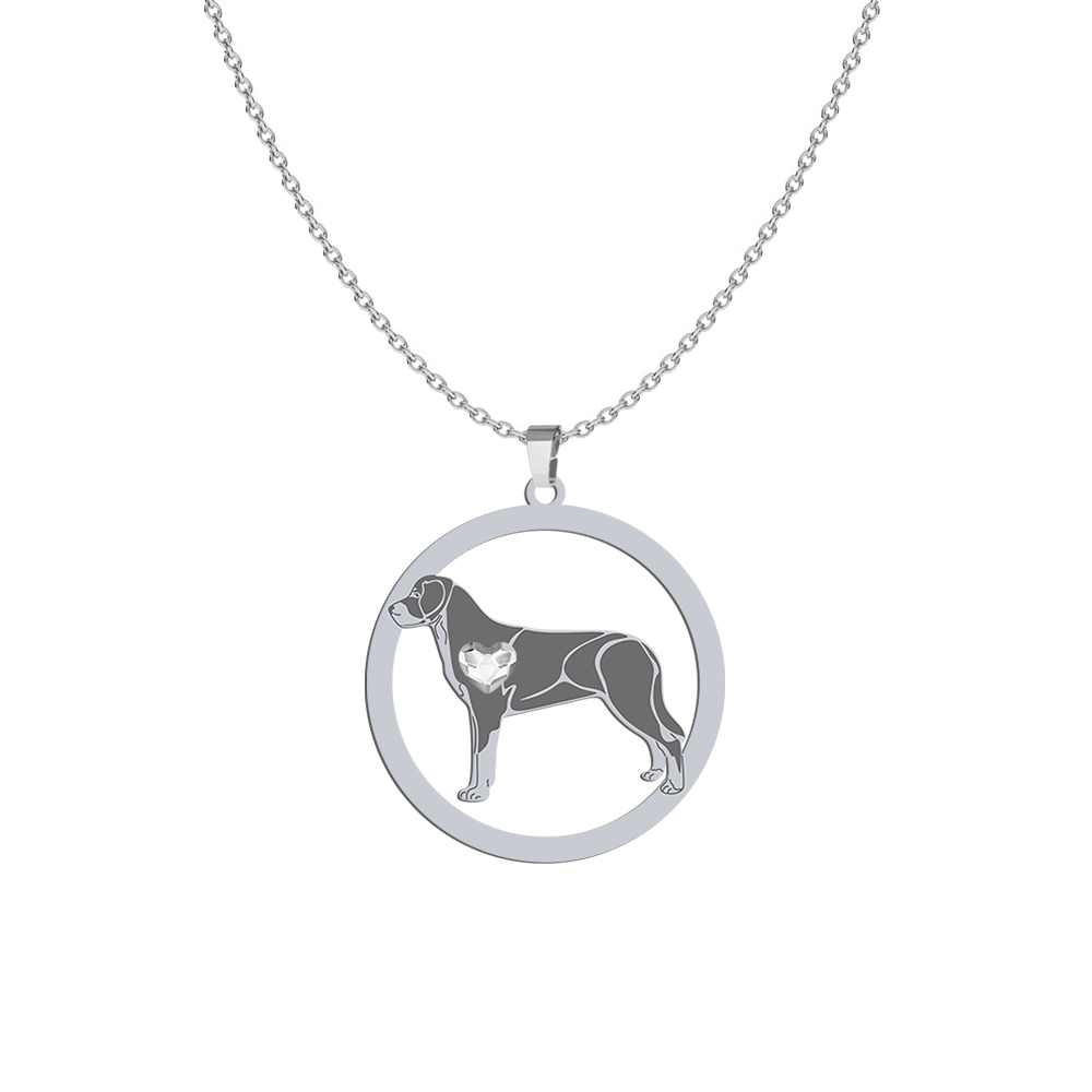 Naszyjnik z psem Duży Szwajcarski Pies Pasterski srebro GRAWER GRATIS - MEJK Jewellery