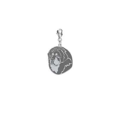 Silver Tibetan Mastiff charms, FREE ENGRAVING - MEJK Jewellery