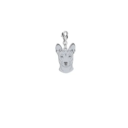 Silver Basenji engraved charms  - MEJK Jewellery