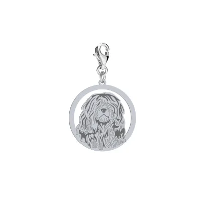 Silver Bergamasco shepherd charms, FREE ENGRAVING - MEJK Jewellery
