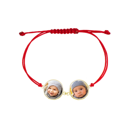 Bracelet with a photo Personalization gold-plated silver ENGRAVING FREE