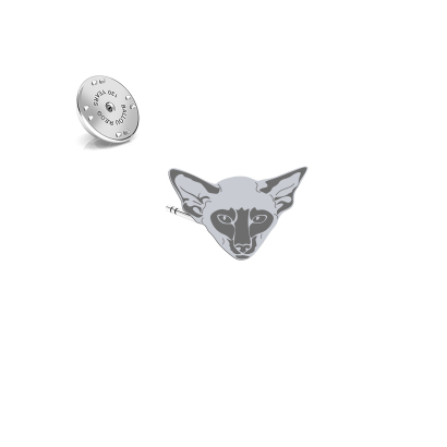 Silver Siamese Cat pin - MEJK Jewellery