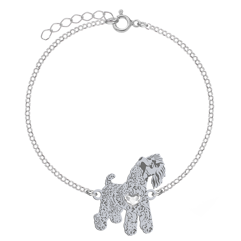 Silver Kerry Blue Terrier bracelet, FREE ENGRAVING - MEJK Jewellery