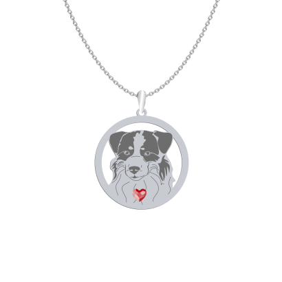 Naszyjnik z psem Miniaturowy Owczarek Amerykański srebro GRAWER GRATIS - MEJK Jewellery