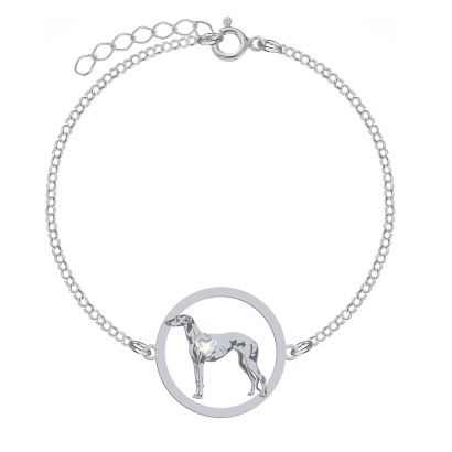 Silver Galgo Espanol bracelet with a heart, FREE ENGRAVING - MEJK Jewellery