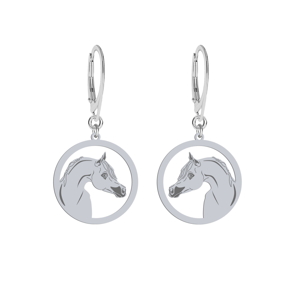Silver Arabian Horse earrings, FREE ENGRAVING - MEJK Jewellery