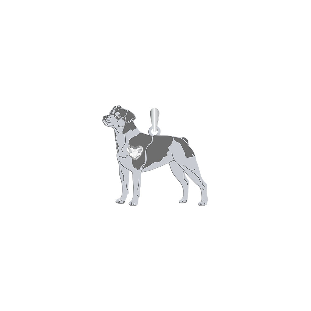 Zawieszka z psem sercem Brazilian Terrier srebro GRAWER GRATIS - MEJK Jewellery