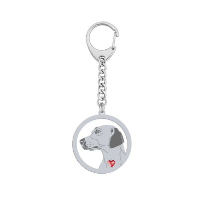 Silver Beagle harrier engraved keyring - MEJK Jewellery