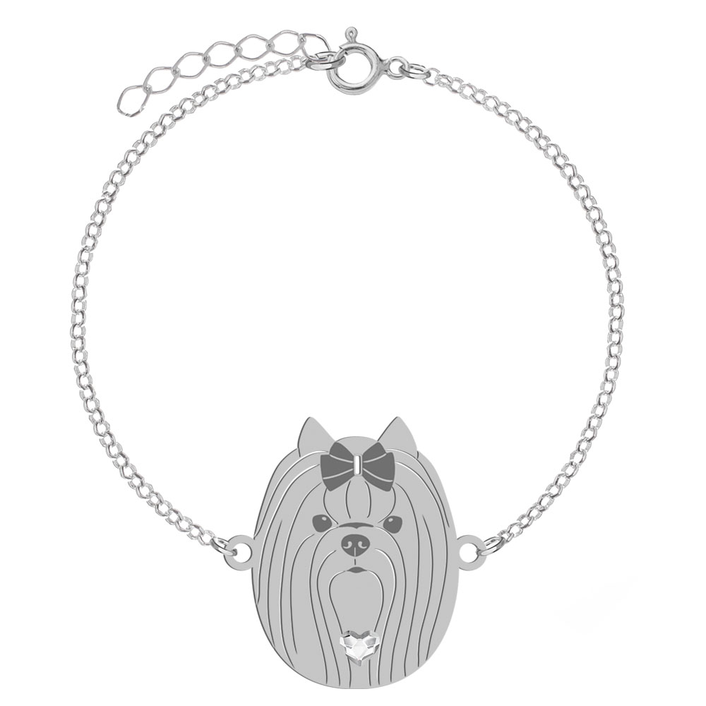 Bransoletka z psem Yorkshire Terrier srebro GRAWER GRATIS - MEJK Jewellery