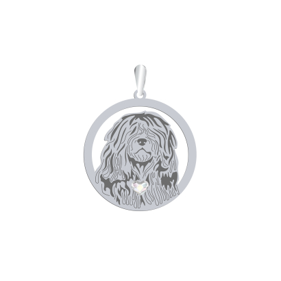 Zawieszka z psem Owczarek z Bergamo srebro GRAWER GRATIS - MEJK Jewellery