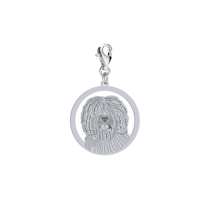 Silver Spanish Water Dog engraved charms - MEJK Jewellery