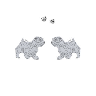 Kolczyki z psem Norfolk Terrier srebro - MEJK Jewellery