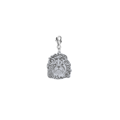 Charms Bolonka Rosyjska srebro  pozłacane GRAWER GRATIS - MEJK Jewellery