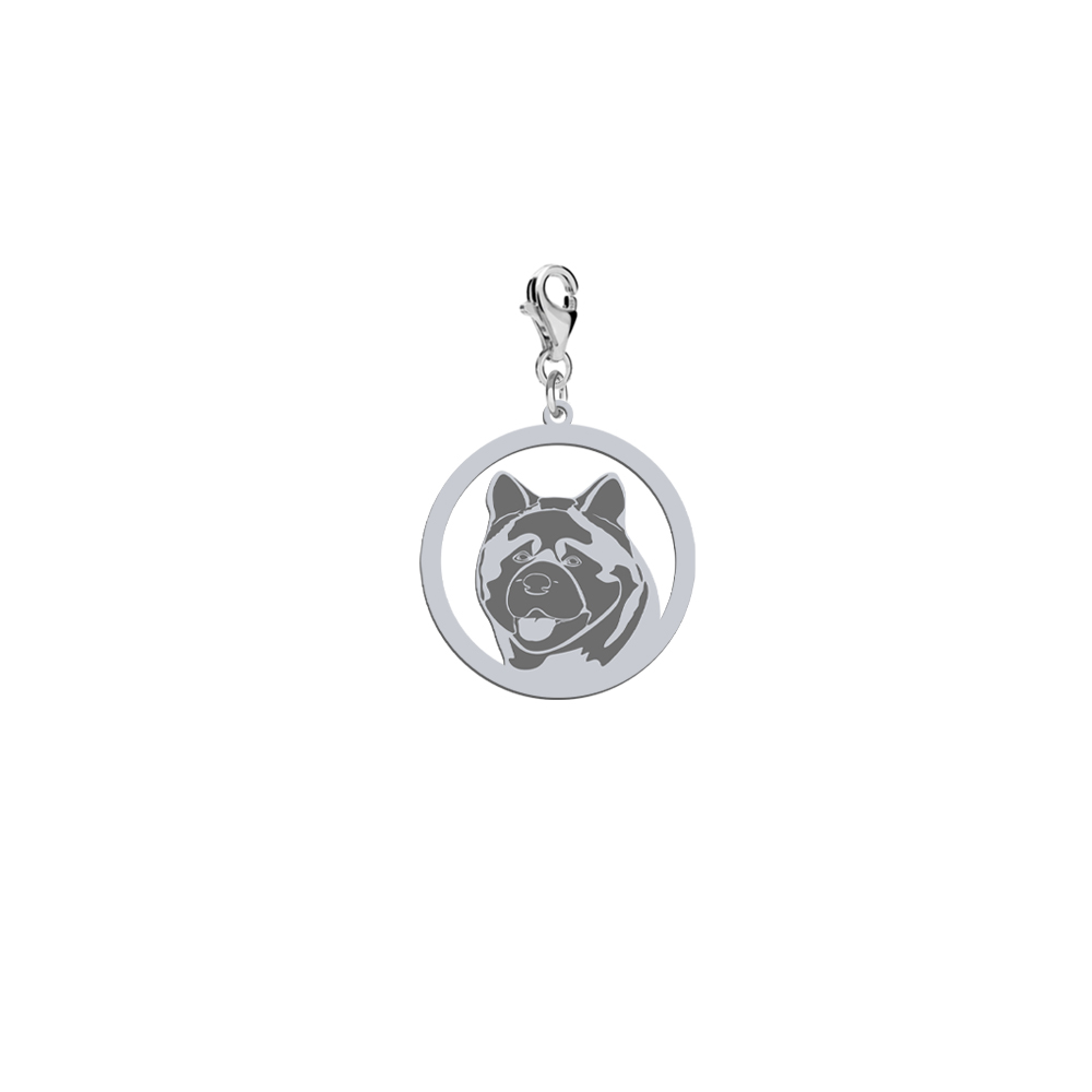 Charms z psem Akita Amerykańska srebro - MEJK Jewellery