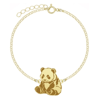 Bransoletka Panda Pozłacane Srebro GRAWER GRATIS - MEJK Jewellery