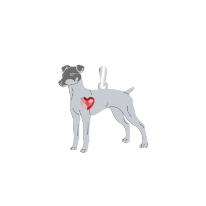 Silver Japanese Terrier engraved pendant - MEJK Jewellery