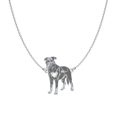 Naszyjnik z psem Beauceron srebro GRAWER GRATIS - MEJK Jewellery