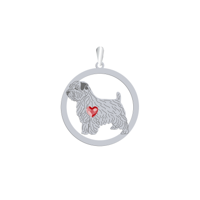 Zawieszka z sercem psem Norfolk Terrier srebro GRAWER GRATIS - MEJK Jewellery