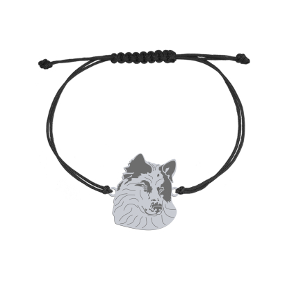 Silver Yakutian Laika string bracelet, FREE ENGRAVING - MEJK Jewellery