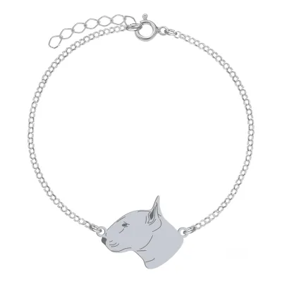 Silver Bull Terrier bracelet, FREE ENGRAVING - MEJK Jewellery