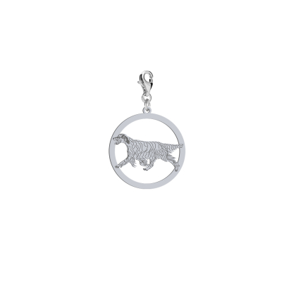 Silver English Setter charms, FREE ENGRAVING - MEJK Jewellery
